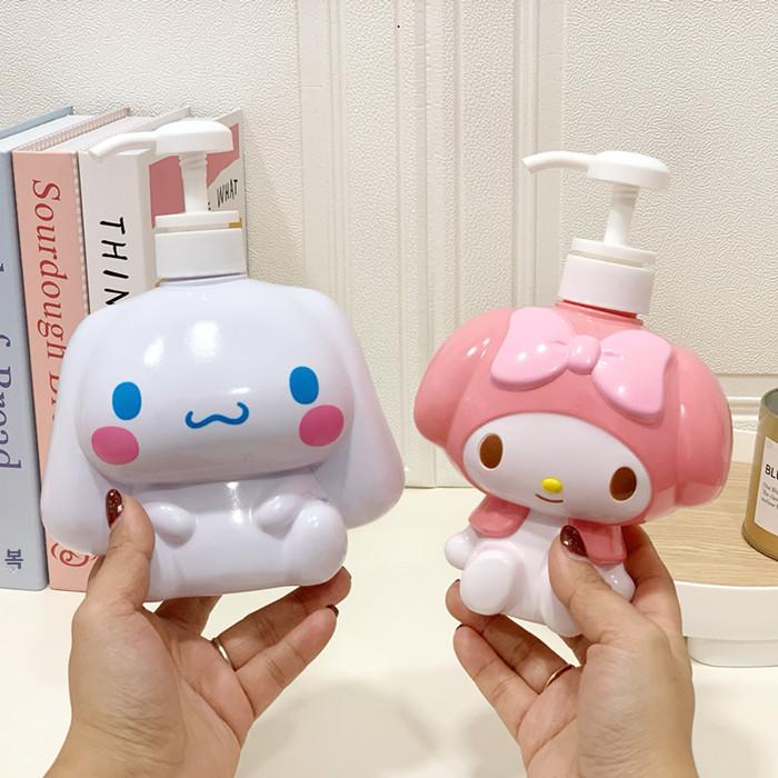 산리오 샴푸 디스펜서 펌프 용기 로션 바디워시 공병 키티 쿠로미 한교동 마이멜로디 시나모롤 포차코 약 650ml - 상세 이미지 3