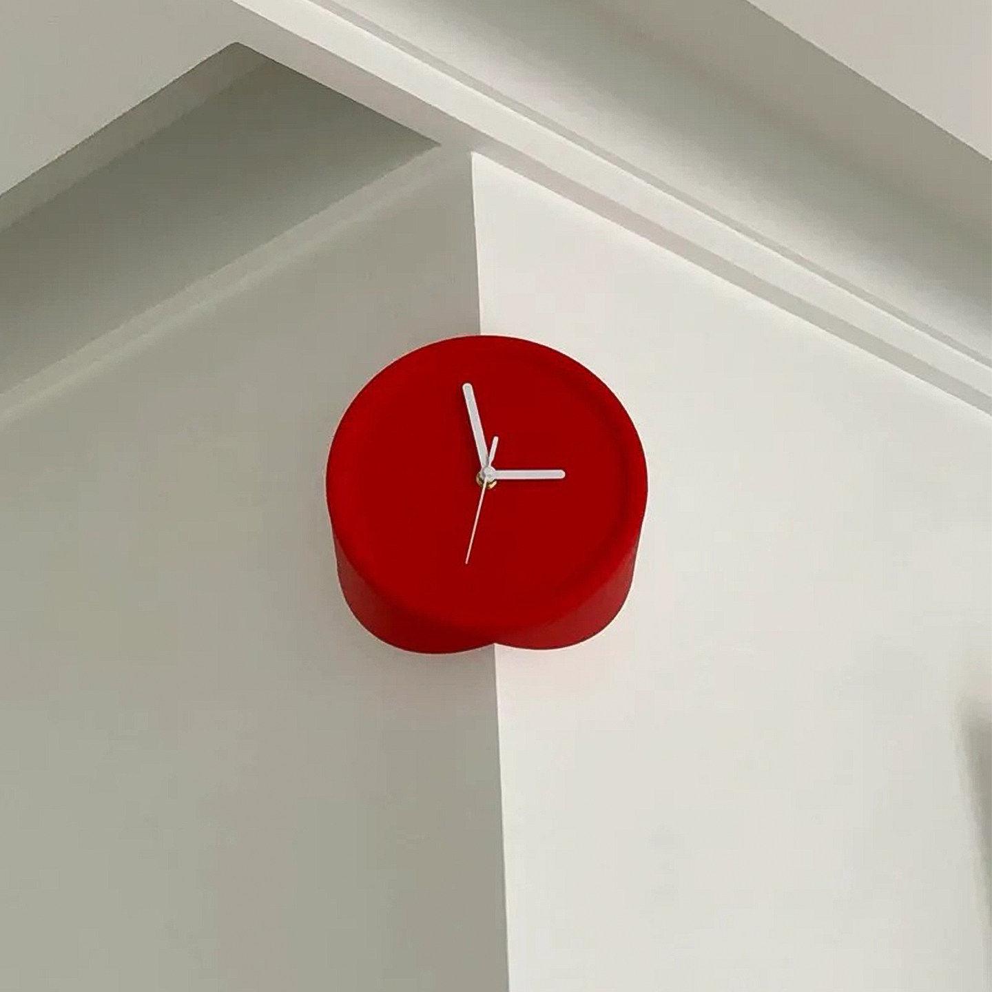 코너 모서리 벽시계 음각 양면시계 무드등 집들이선물 진파랑 - 양면 모서리 8inch - 상세 이미지 4