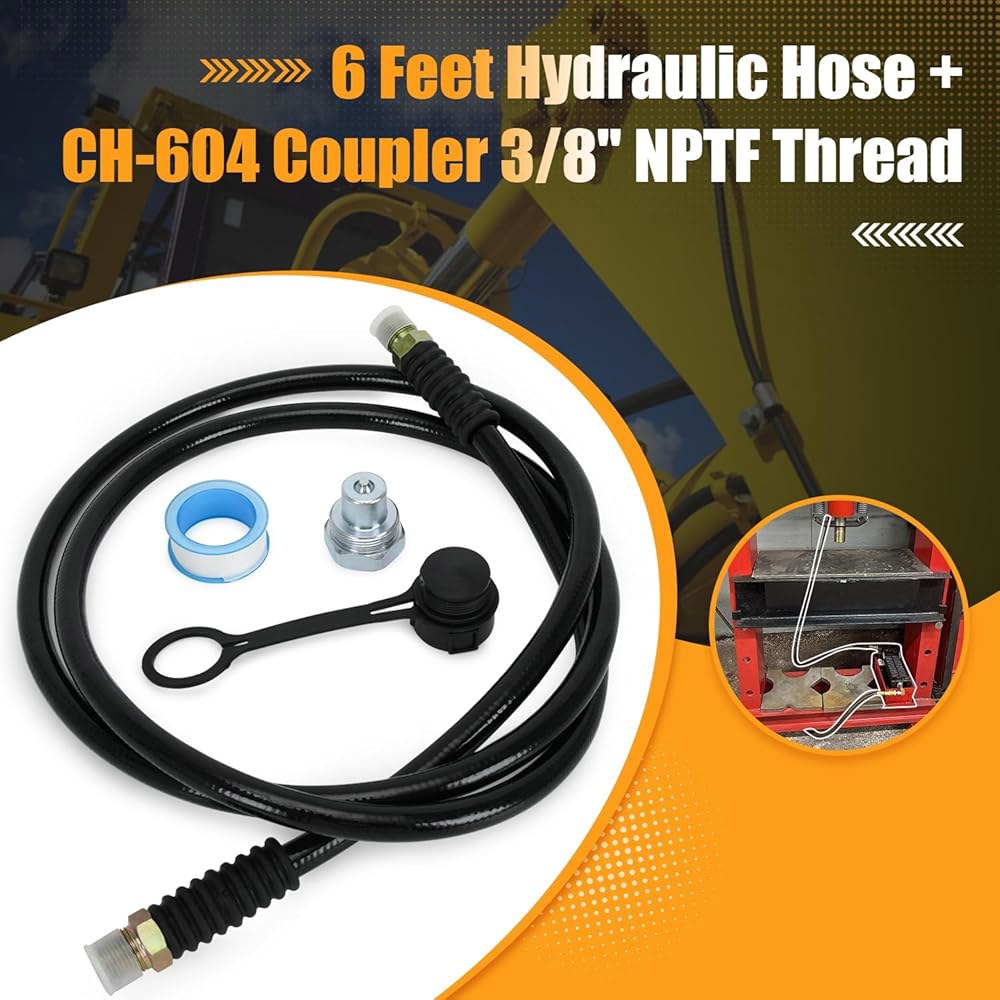 유압 응용을 위한 6피트 10000psi 고압 호스 CH-604 커플러 3/8인치 NPTF 나사산 - 상세 이미지 3