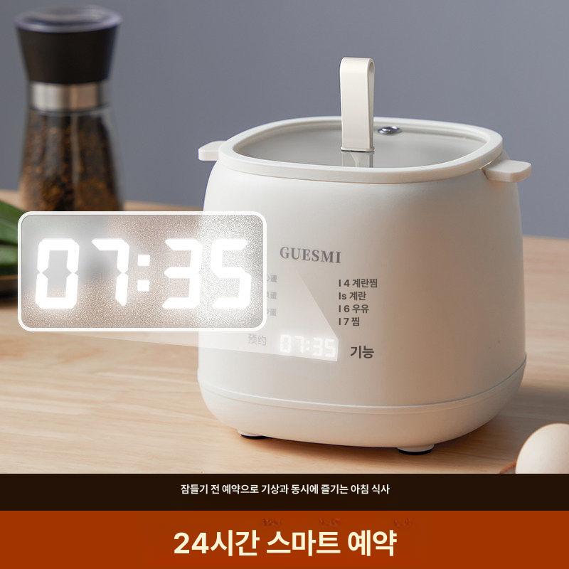 전자동 다기능 계란찜기 6가지 미니계란찜기 멀티 모드 가정용 쿠커 반숙기 은색 기계 - 상세 이미지 4
