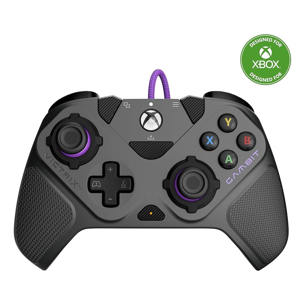 터틀 비치 빅트릭스 갬빗 프라임 유선 토너먼트 컨트롤러, Xbox 시리즈 X|S, One 및 PC용 라이선스 - 스왑 가능 엄지스틱, 빠른 화재 트리거, 재매핑 버튼, 사용자 지정 - 상품 이미지