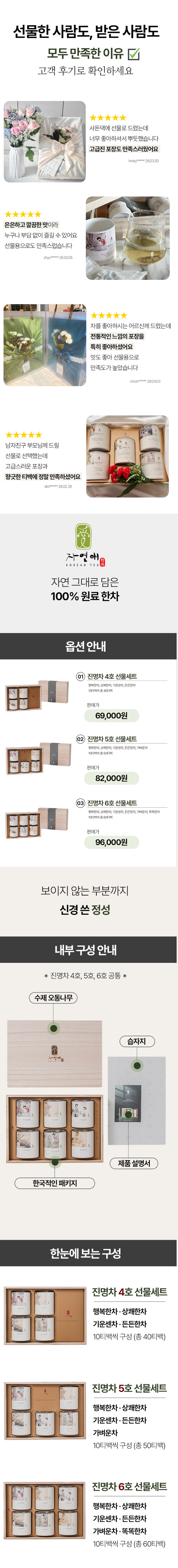 외국인 바이어 한국 전통 한방 수제한차 진명차 5종 선물세트 50티백 판매처 상세 정보 이미지 4