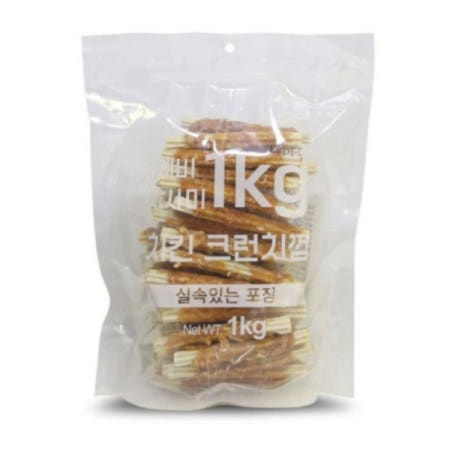 육포리뷰 치킨 테비사사미 크런치껌1kg