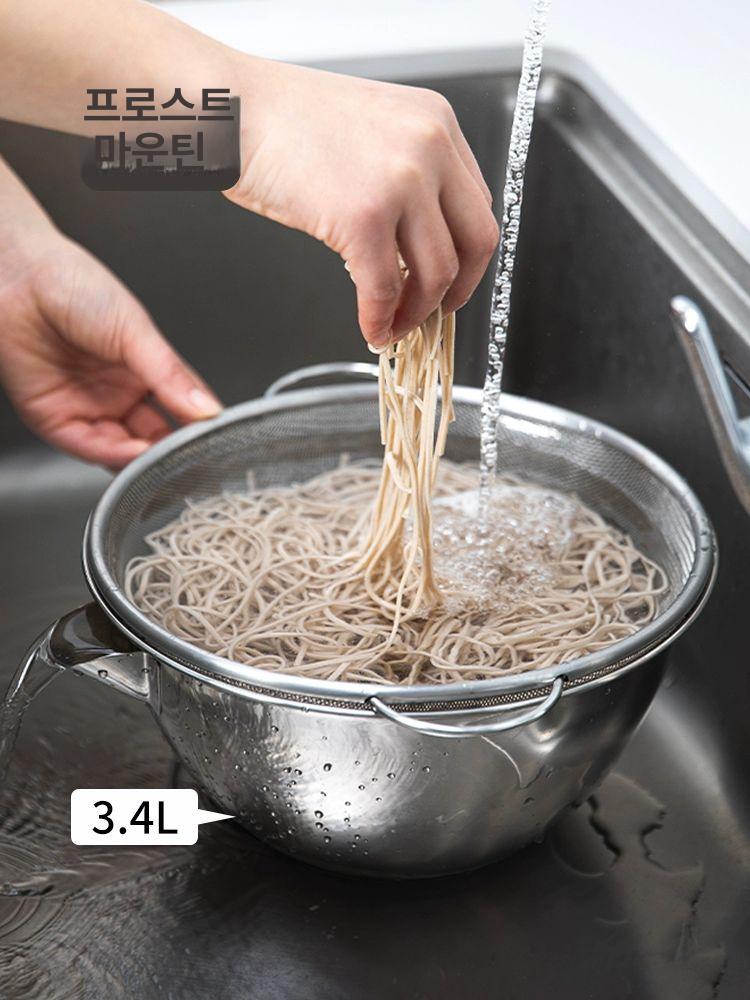 다용도 믹싱볼 세트 스테인레스 세척볼 스텐다라이 깊은 믹싱볼세트 쌀 채반 스텐볼 주방 볼 - 상세 이미지 2