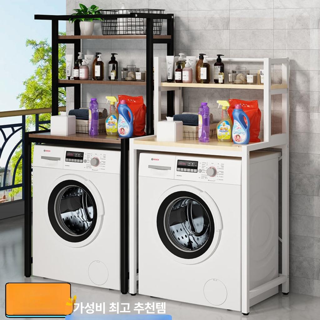 세탁기 거치대 철제 조립식 다용도 스탠드 랙 드럼세탁기 받침대 다용도실 김치냉장고 프레임 - 상품 이미지