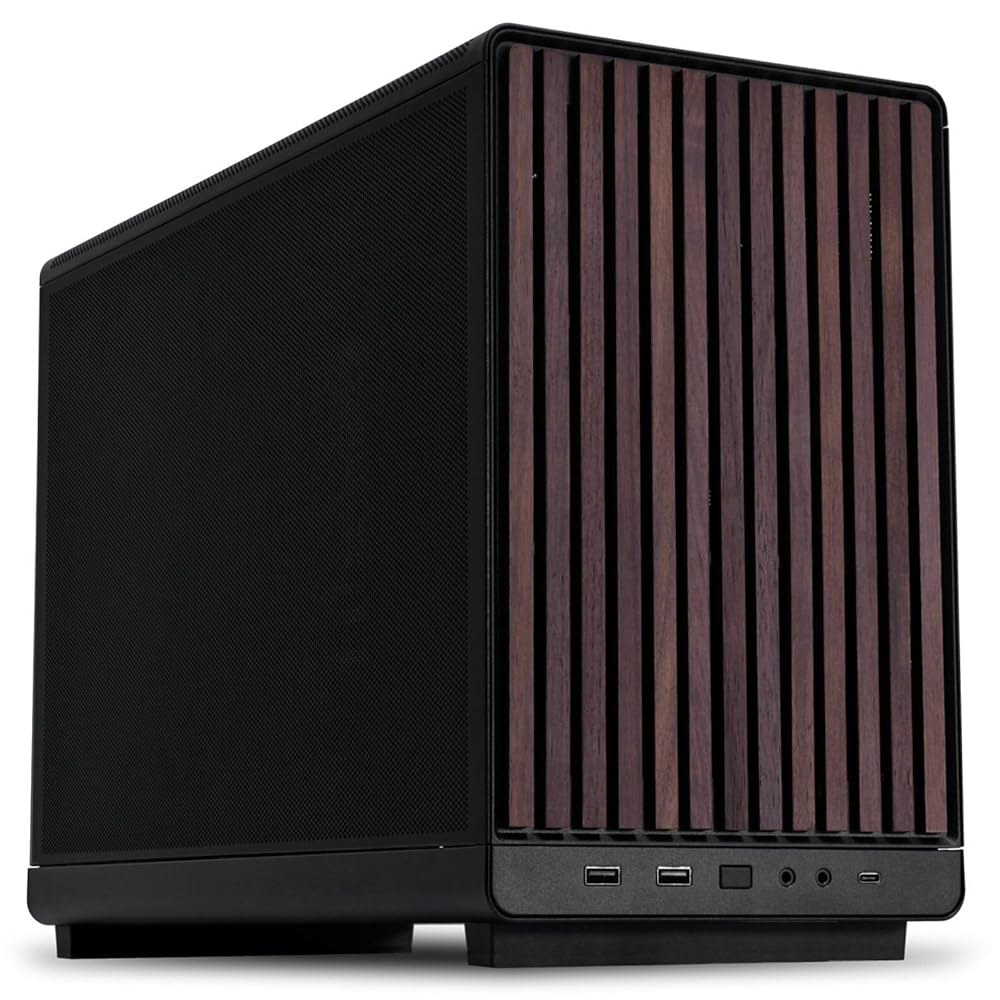 리안 리 A3-mATX-WD-26.3L 마이크로 폼 팩터 섀시-팬 포함 없음-M-ATX, ITX 마더보드-DAN 케이스 콜라보레이션-우드 전면 패널-블랙(A3X-WD)을 위한 36 - 상품 이미지