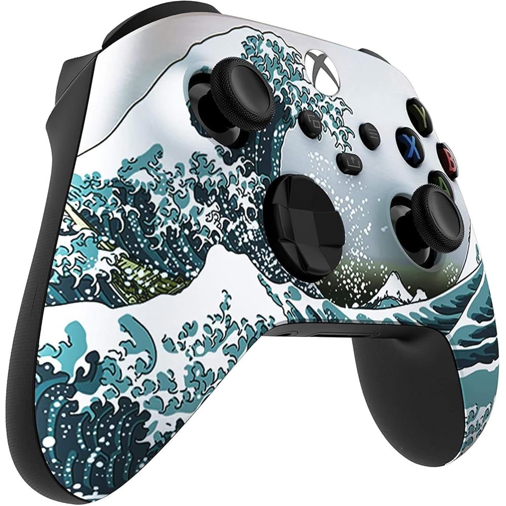 Microsoft Xbox Series X /S & One용 커스텀 컨트롤러z 무선 컨트롤러 - 소프트 터치 느낌 컨트롤러(X 웨이브) X/S Blue - 상세 이미지 3