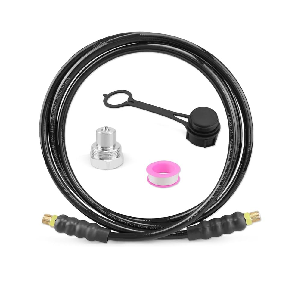 Urnkowy 10피트 10000psi 고압 유압 호스, CH-604 커플러 3/8인치 NPTF 나사, 1/4인치 ID x 10 FT(블랙, 10 10000psi) - 상품 이미지