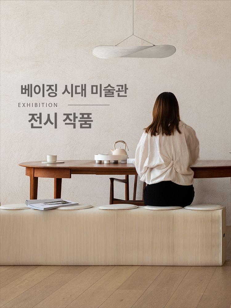 크래프트 종이의자 아코디언 접이식 종이가구 공간활용 아코디언종이의자 디자인 체어 카페 - 상세 이미지 3