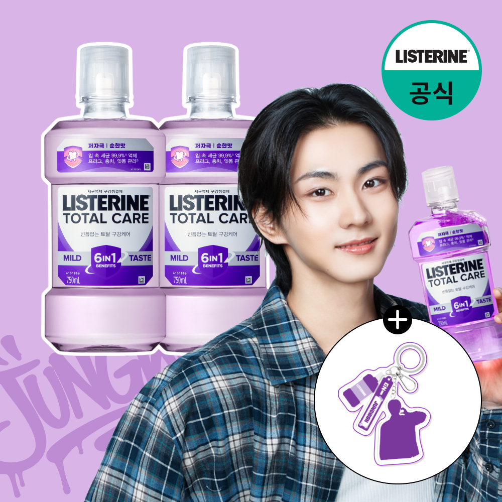 네이버 리스테린 토탈케어마일드 무알콜 가글 750ml, 2개