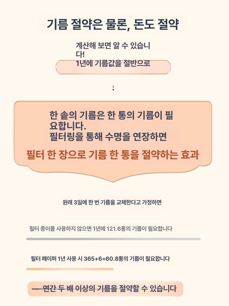기름필터 기름여과지 업소용 튀김 식용유 여과지 정제 필터 - 상세 이미지 5