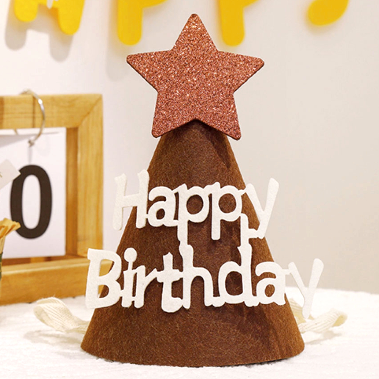입체디자인이벤트용파티모자 반짝이별 생일파티고깔모자 3색 - 상품 이미지