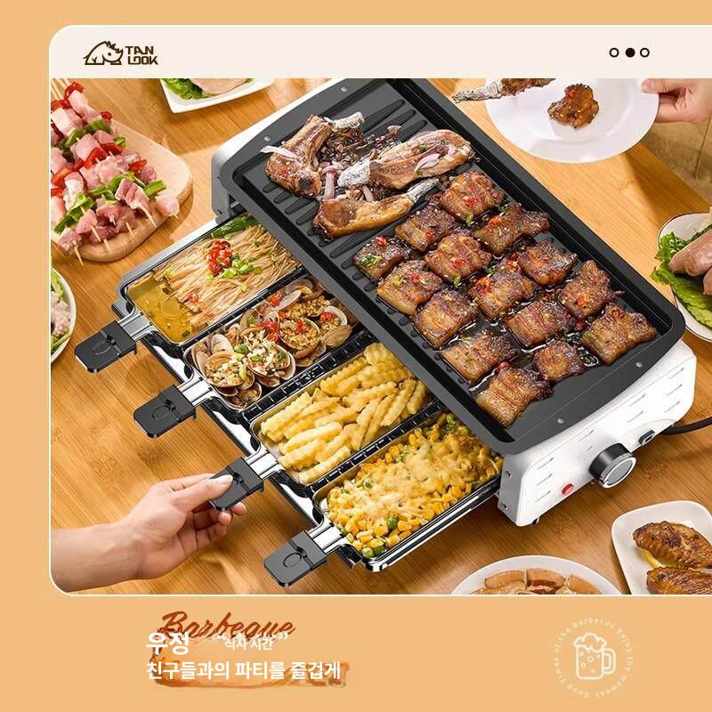 전기 그릴 다기능 업소용 핫도그 자동 철판 소고기 휴게소 바비큐 꼬치 생선구이팬 기계 팬 - 상세 이미지 2