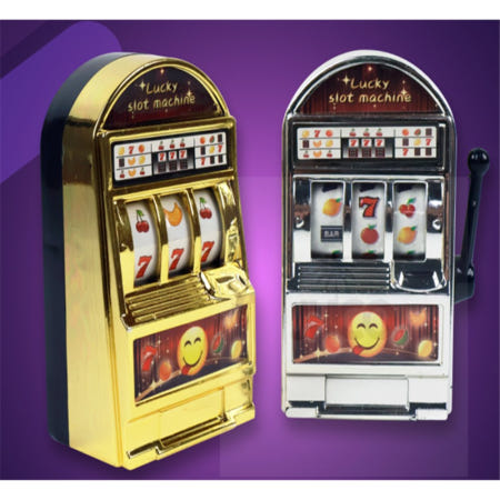 [친구도매협력사]제이생활샵 미니 슬롯머신 레트로 게임기 홈파티 장난감 저금통 겸용 친구선물 파티용품