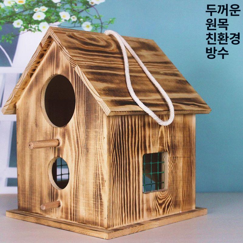 야외 새둥지 나무새집 화이트 공원 대형 하우스 밀키 마당 나무 정원 둥지 컬러 번식 참새 - 상세 이미지 2