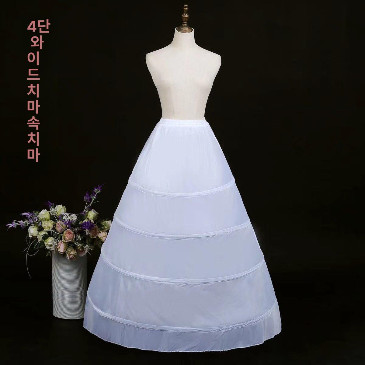 스커트 여성 드레스 패티코트 레이스 볼륨 패치코트 - 상세 이미지 3