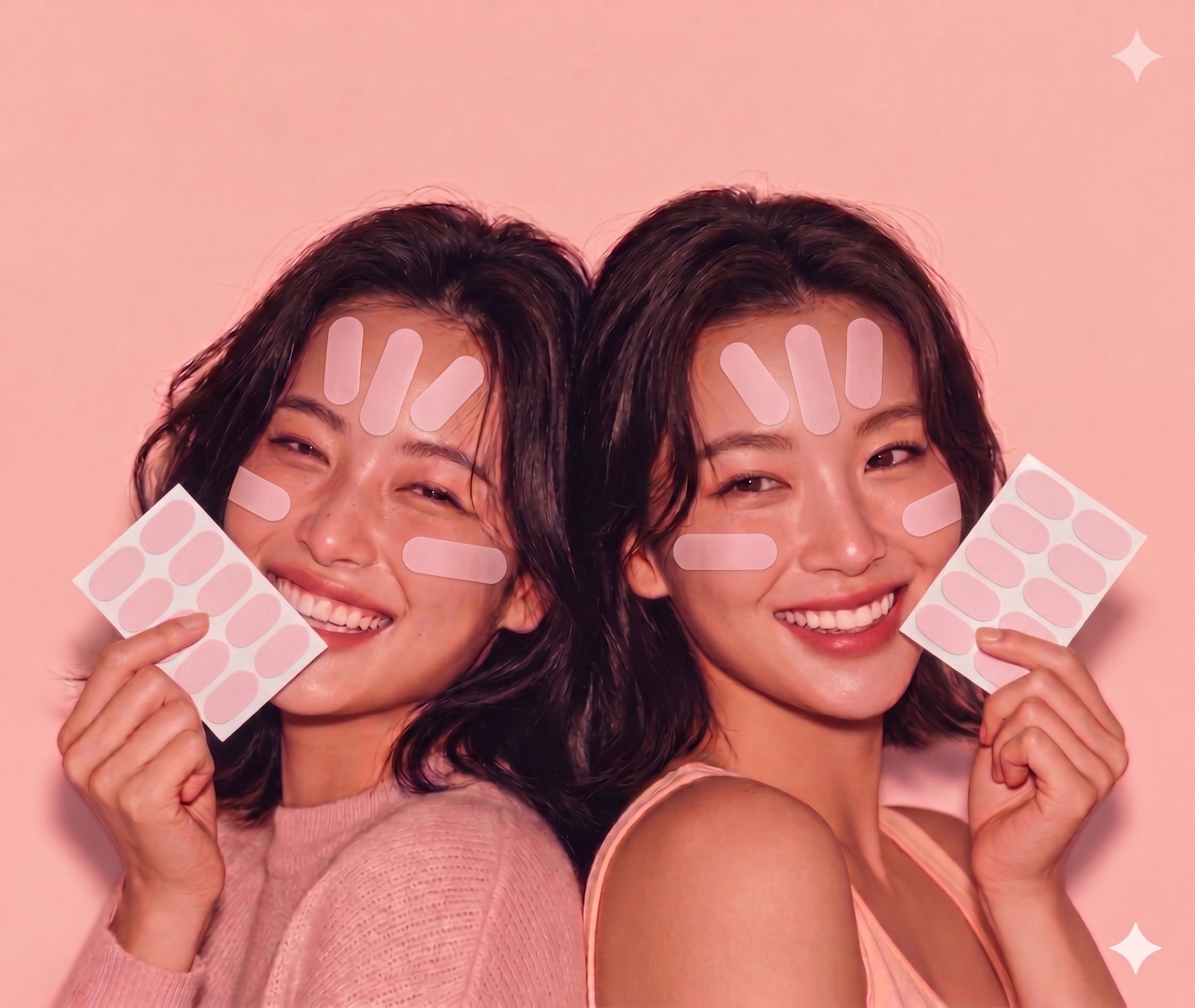 누사페이스 콜라겐 멀티 대용량 128매 테이프 표정 수면 노화 주름패치 - 상세 이미지 3