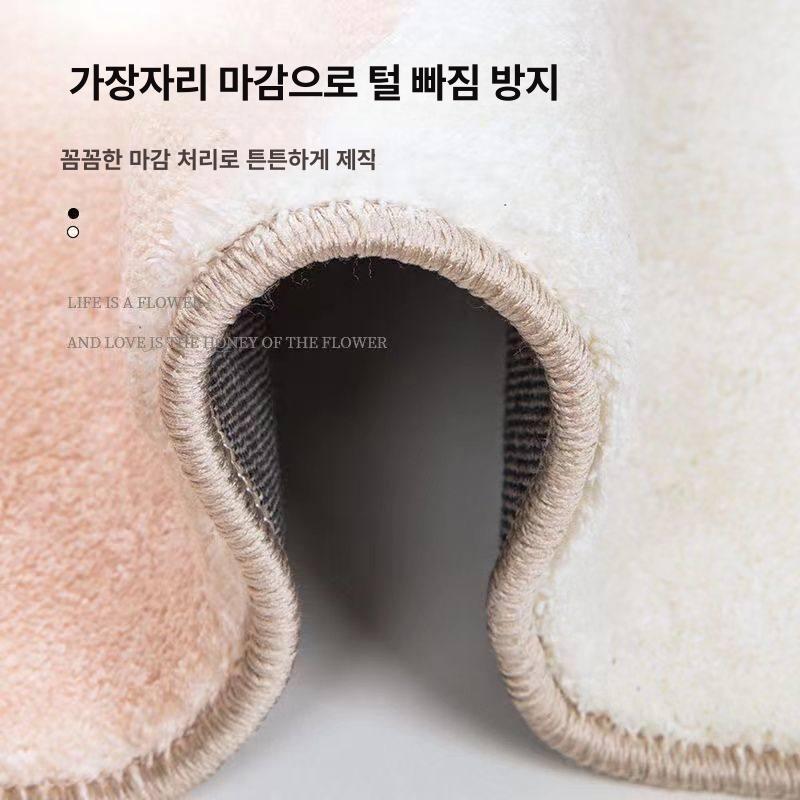 직사각형러그 긴카페트 긴러그 깔끔한 바닥 카펫 입구 안방 - 상세 이미지 5