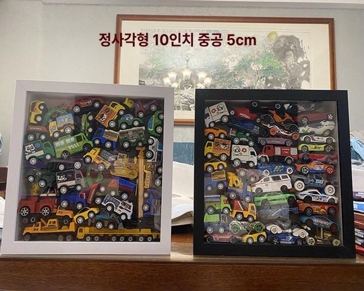 액자 입체 중공 구조 미니카 모형 수납 전시용 DIY 장식 프레임 벽걸이형 - 상세 이미지 4