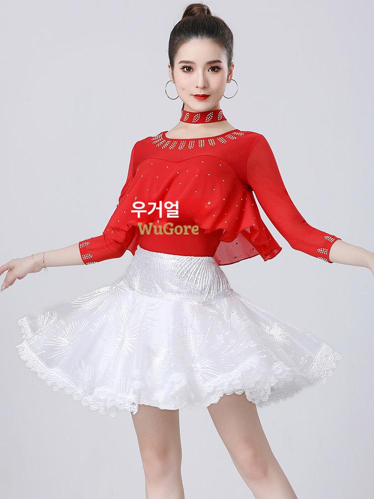 라틴 복상의 방송 댄스 사교복 공연복 라인 스포츠복  - 상세 이미지 3