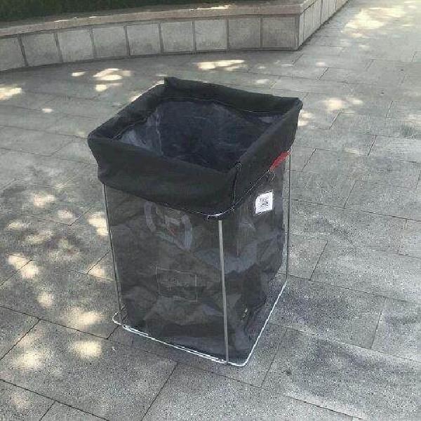 분리수거함 쓰레기 수거함 종량제 철재 타포린 쓰레기통 대형 업소용 - 상세 이미지 3