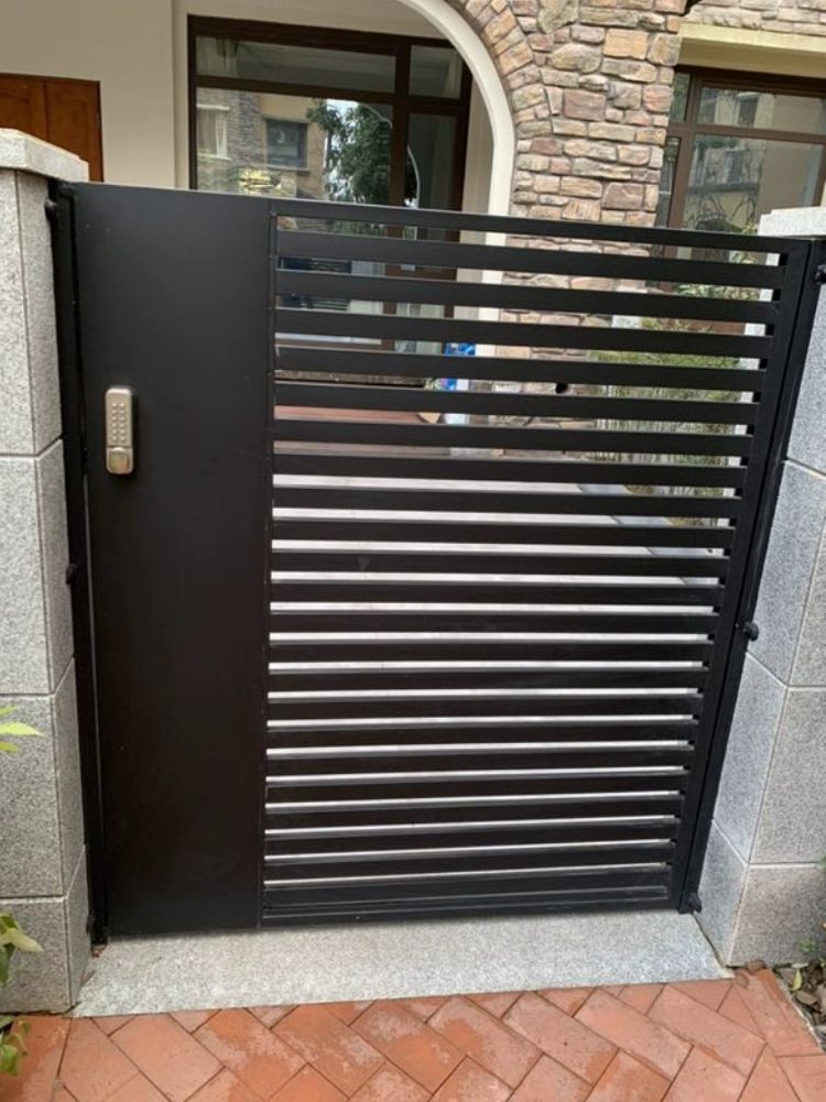 철문 도어락 출입구 기계식 수동 대문 단면 보안장치 철제 상가 방수 대문도어락 별장 현관 - 상세 이미지 3