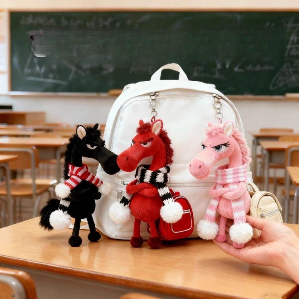 말인형 2026년 말해 마스코트 키링 붉은말 인형 키홀더 - 상품 이미지