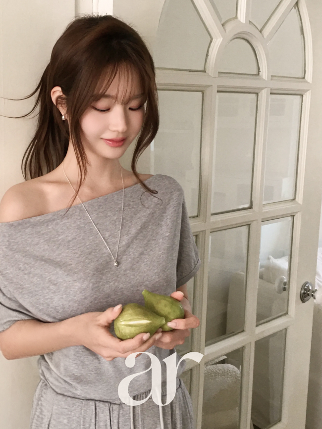 드레이프 캡소매 티셔츠 올밴딩 와이드 팬츠 투피스 세트 st3073 이미지 2