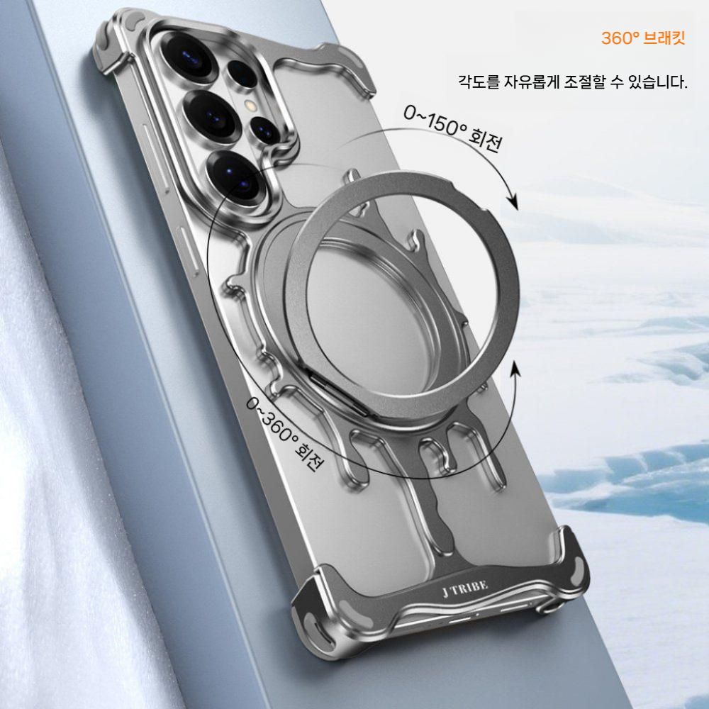 갤럭시s26 울트라 케이스 s25 회전 링 홀더 맥세이프 자석 메탈 프레임 커버 - 상세 이미지 4