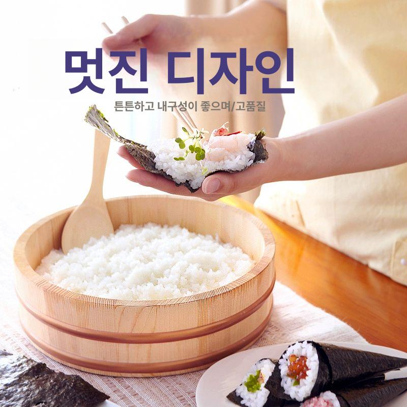 우드 초밥통 밥통 대형 일식 원형 나무 원목 샤리통 숙성상자 나무통 일본식 보온 그릇 - 상세 이미지 3