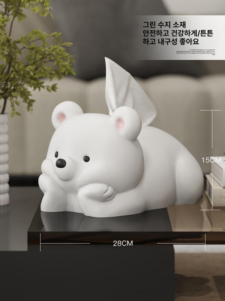 귀여운 동물 캐릭터 화장지 휴지 케이스 커버 티슈 각티슈 케이스 냅킨 통 - 상세 이미지 4