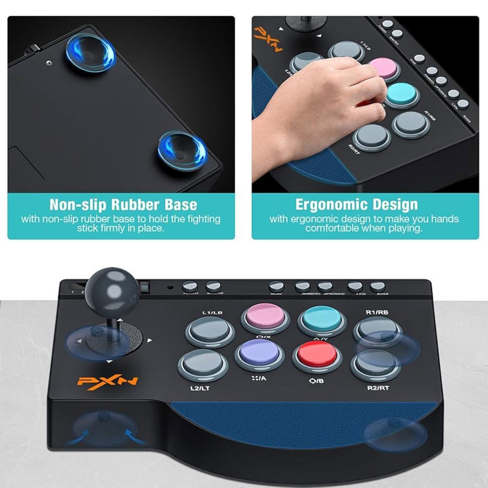 PXN 0082 아케이드 스틱 PC 스트리트 파이터 USB 스틱, Xbox One, Series, PS3, PS4, Switch 및 Windows PC와 호환됩니다 - 상세 이미지 3