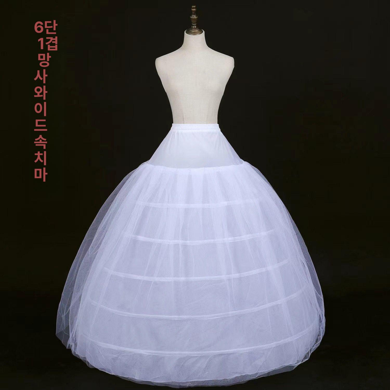 스커트 여성 드레스 패티코트 레이스 볼륨 패치코트 - 상세 이미지 4