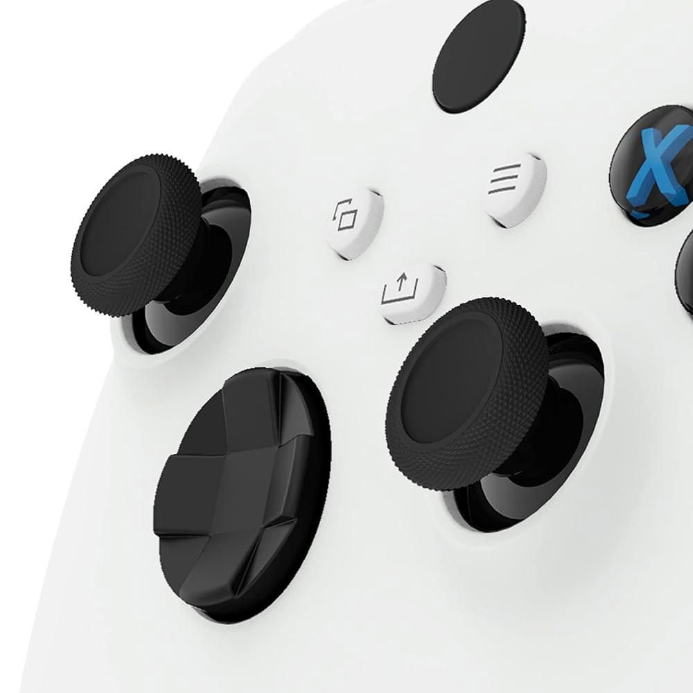 Xbox Series X & S용 익스트림레이트 교체 엄지스틱, 무선 컨트롤러용 조이스틱 수리 키트, One S / Elite 맞춤형 아날로그 스틱 버튼 - 검은색 Black - 상세 이미지 3