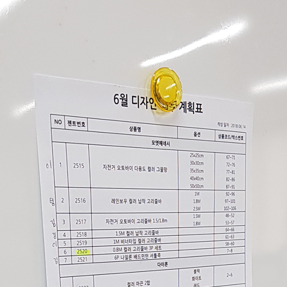 냉장고 문 자석 동그라미 동그란 원형 둥근 메모 홀더 - 상세 이미지 2