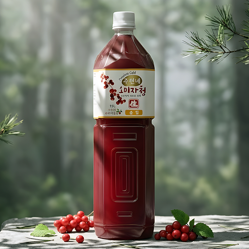 주연네 프리미엄 골드 수제 솔잎 오미자청 원액 엑기스 1.5L 생오미자청 진액 효능 선물 - 상품 이미지