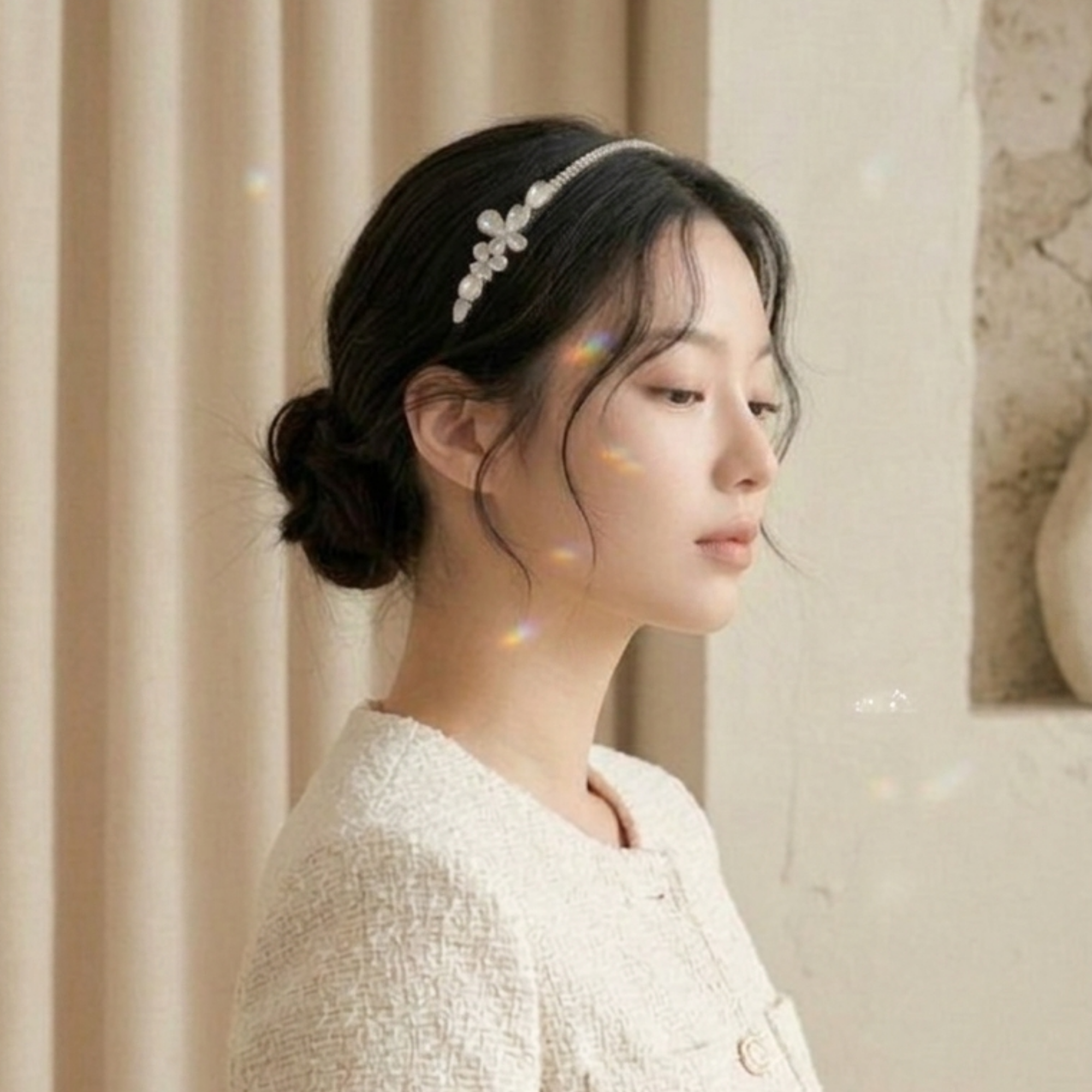 버터플라이 르네상스 머리띠 얇은 헤어밴드 - 상세 이미지 3