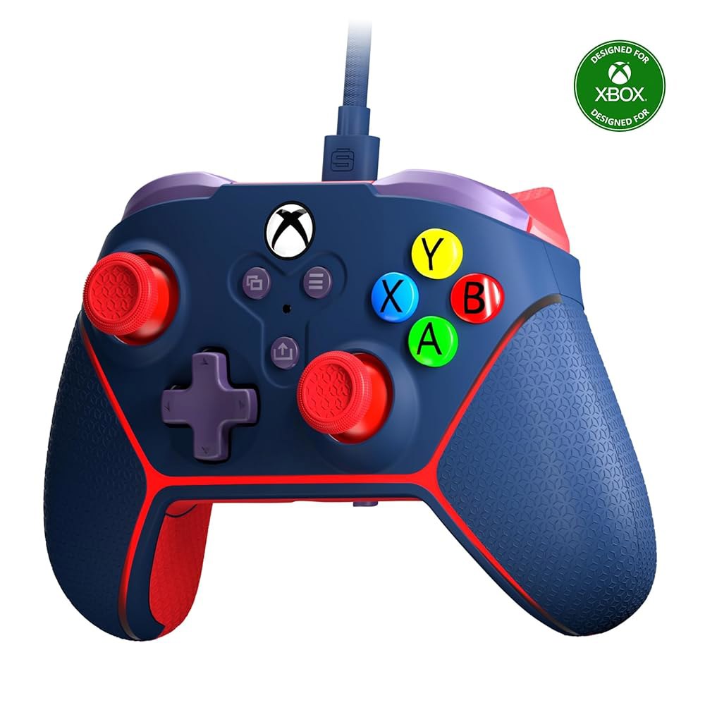 Xbox Series X|S, One 및 Windows용 서지 마이크로와트 주니어 유선 컨트롤러 블루 Blue - 상품 이미지