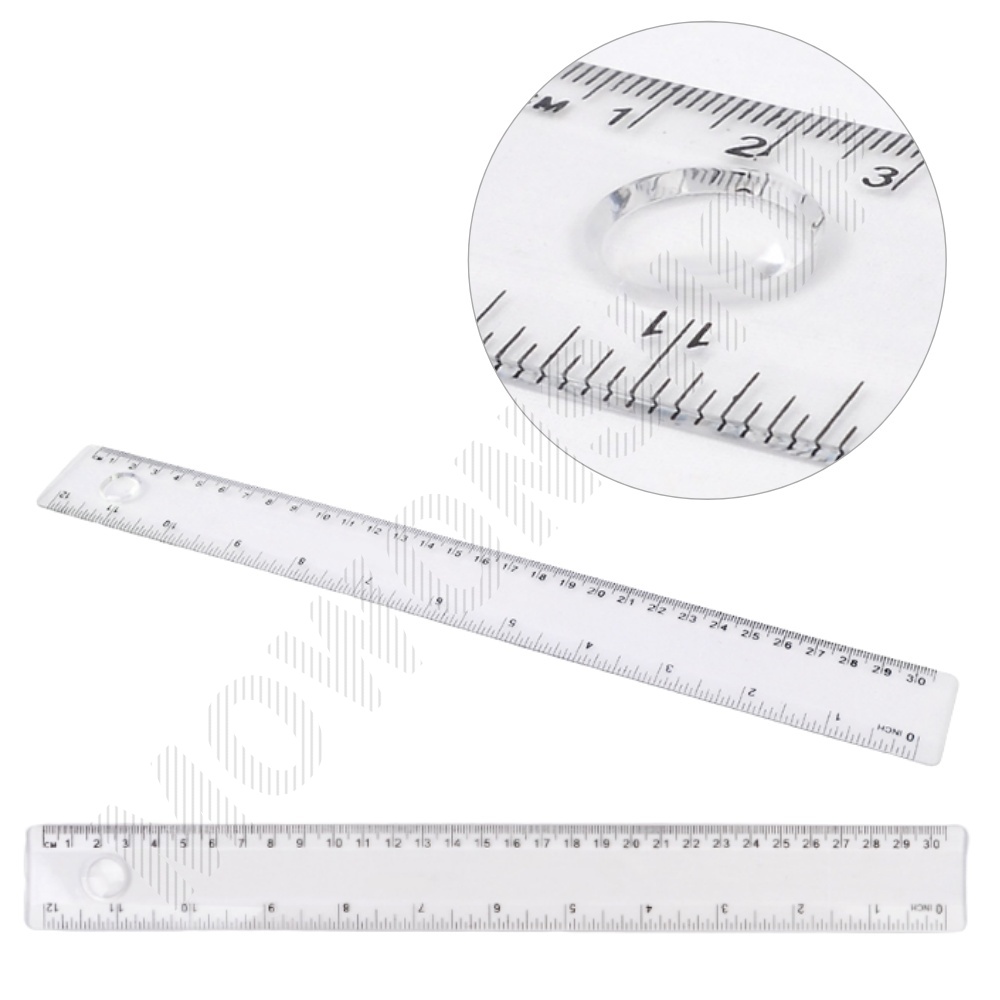 30센치 자 투명자 인치자 아크릴 플라스틱 30cm - 상품 이미지