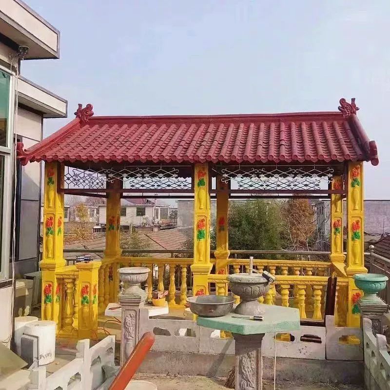 한옥 레드 플라스틱기와 플라스틱 기왓장 기와 조립식 - 상세 이미지 5