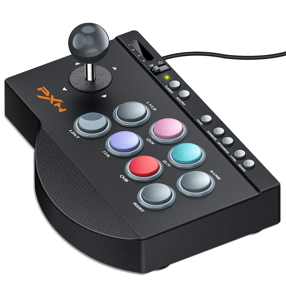 PXN 0082 아케이드 스틱 PC 스트리트 파이터 USB 스틱, Xbox One, Series, PS3, PS4, Switch 및 Windows PC와 호환됩니다 - 상품 이미지