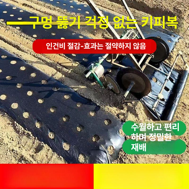 농업용 멀칭 비닐 유공 유공부직포 제초매트 방초 멀칭비닐 제초 고추 유공비닐 필름 흑색 - 상세 이미지 2