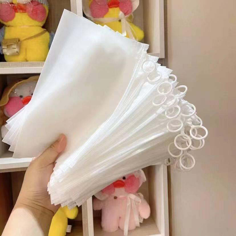 pe지퍼백 슬라이드 반투명 포장 봉투 패키지 고리 수납 소형 - 상품 이미지