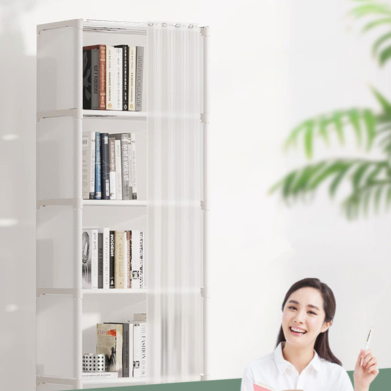 조립 책장 수납함 모듈 맞춤 시스템 아크릴 책장 작은 책장 - 메인 이미지