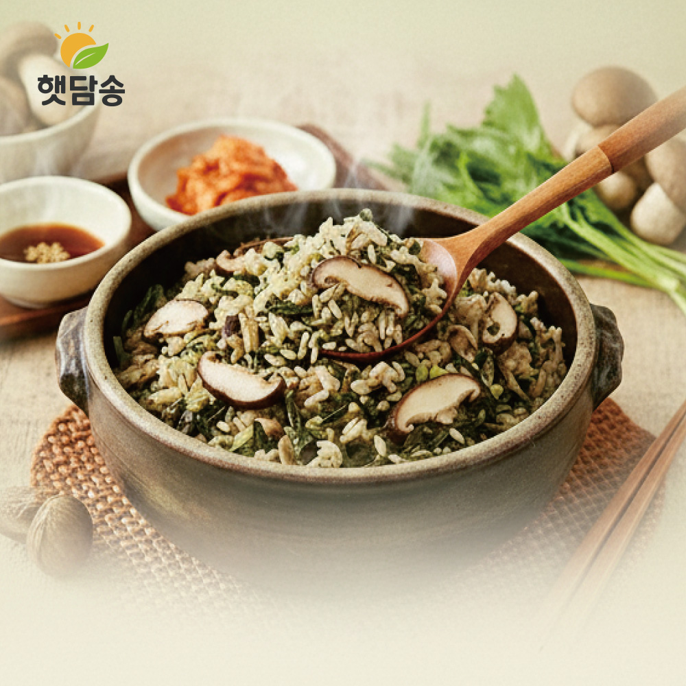 햇담송화 버섯영양밥 3종 곤드레 취나물 슬라이스 30g 4팩 12인분 무농약송고버섯 나물밥 - 상세 이미지 2