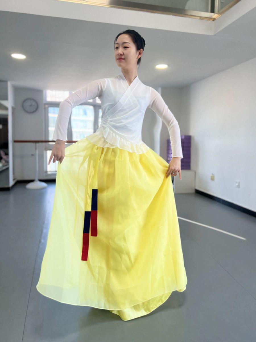 한국무용의상 상의 공연복 한국무용복 연습 계량 저고리 쉬폰 여름 - 상세 이미지 4