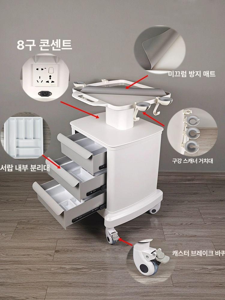 이동식 수납 카트 트레이 보관 웨건 다용도 장 바퀴 함 대형 접이식 - 상세 이미지 3