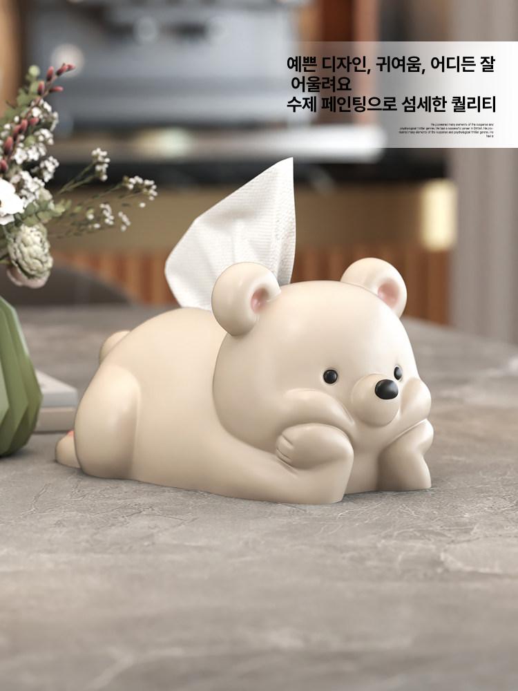 귀여운 동물 캐릭터 화장지 휴지 케이스 커버 티슈 각티슈 케이스 냅킨 통 - 상세 이미지 3