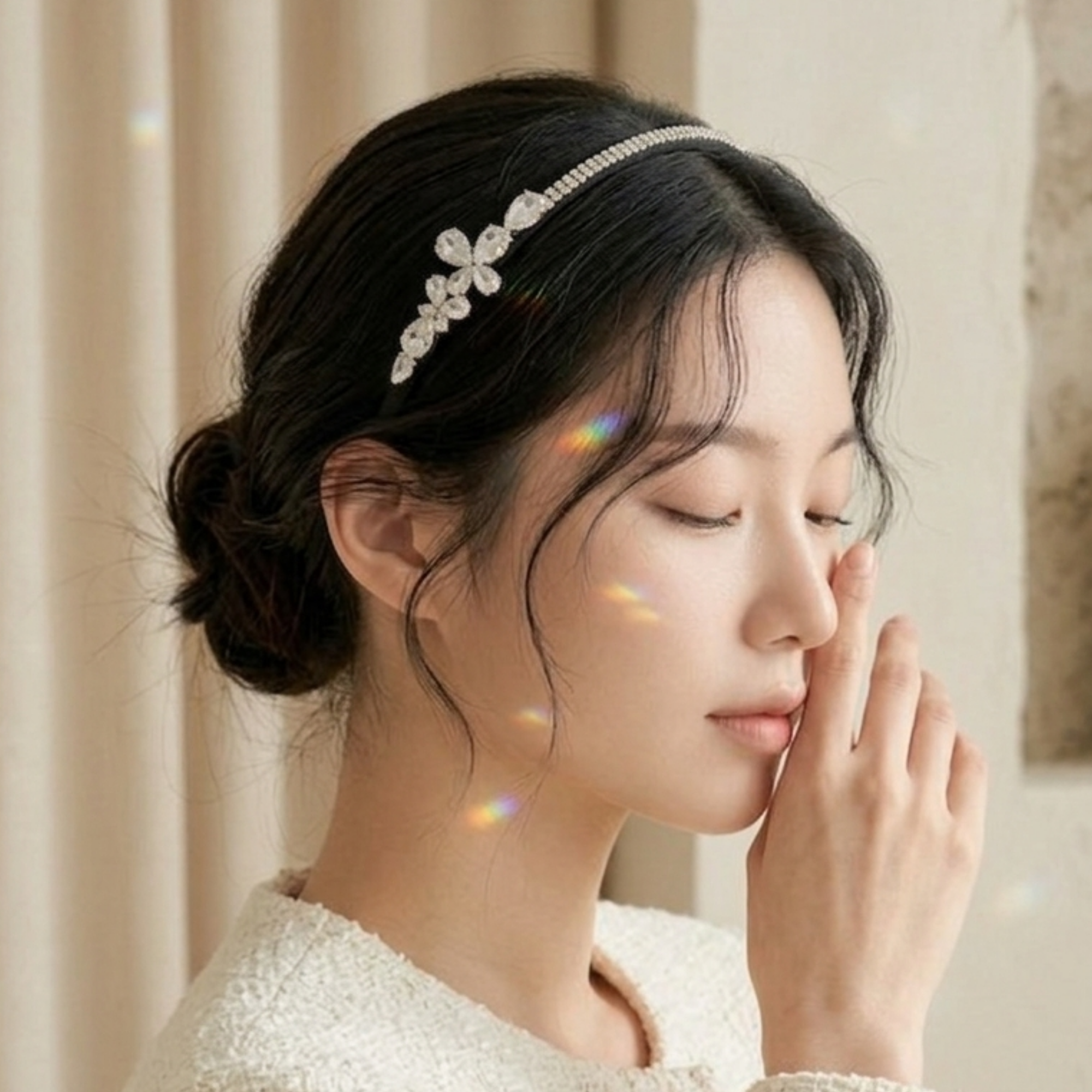 버터플라이 르네상스 머리띠 얇은 헤어밴드 - 상세 이미지 2