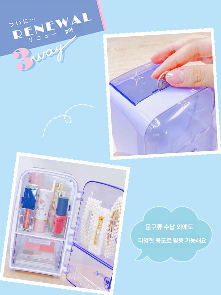 냉장고 필통 사무실 투명색 색연필 꽂이 레트로 소품 오거나이저 - 상세 이미지 4
